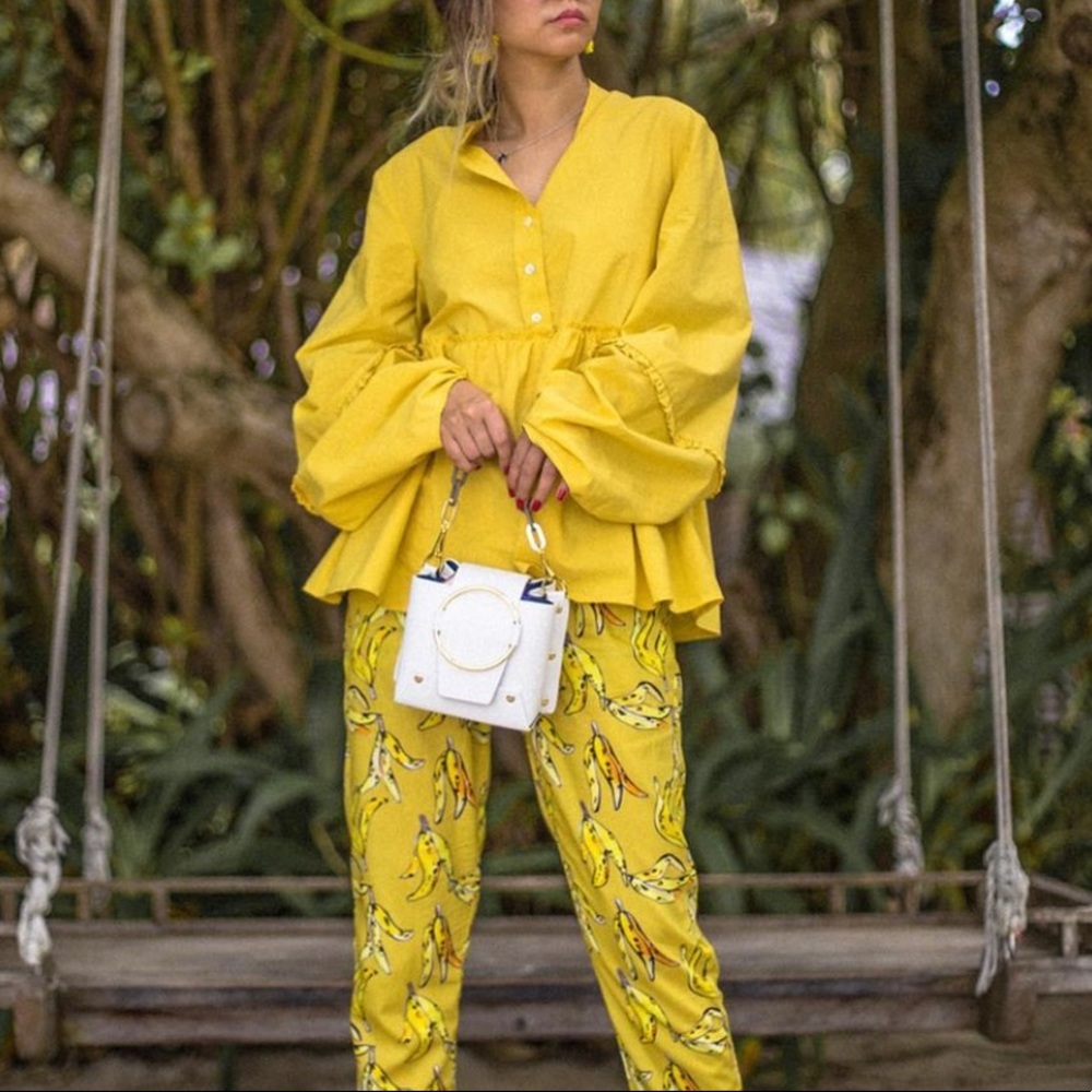 Italian Cotton Yellow Top